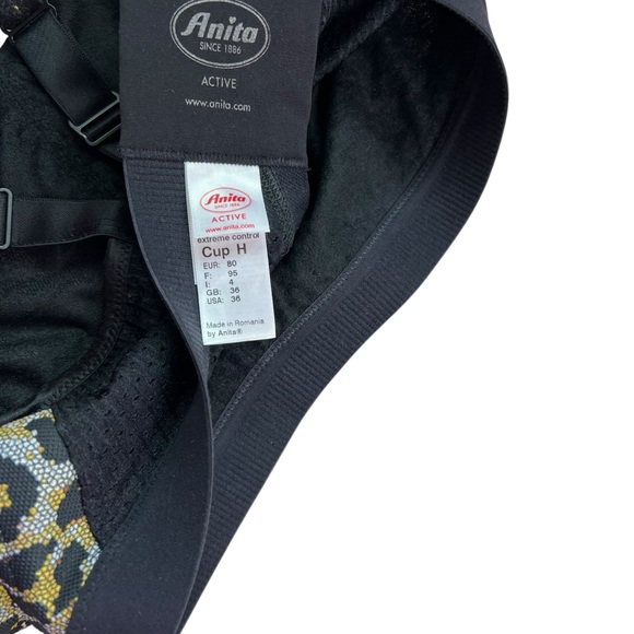 Anita NWT Extreme Control 36H Mosaic Leopard Print Sports Bra - Picture 3 of 13